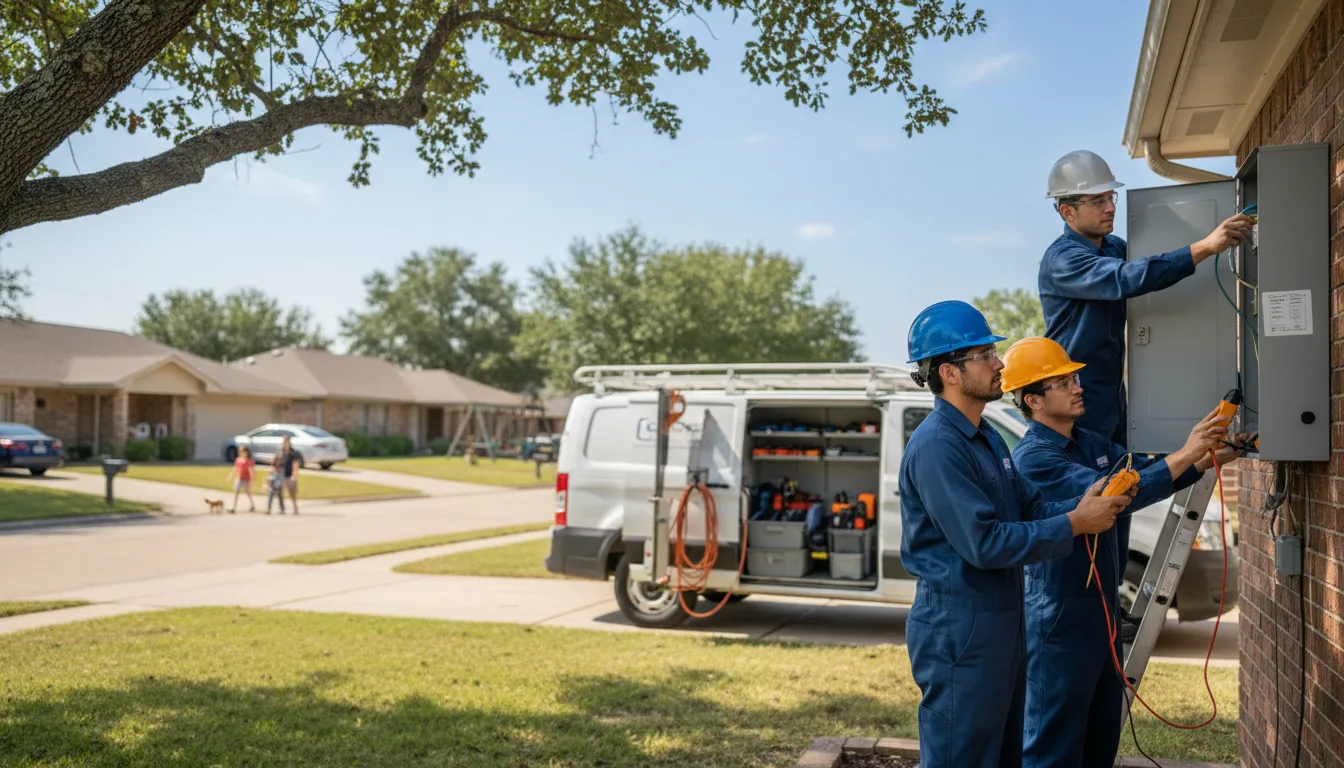 Certified electrician providing emergency electrical services in Milam, TX